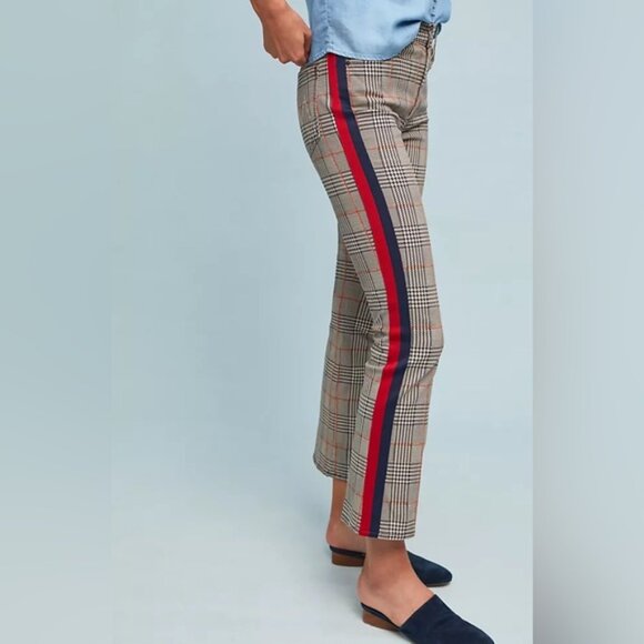 Mother The Insider High Rise Plaid Ankle Jeans Size 26 - Picture 4 of 14